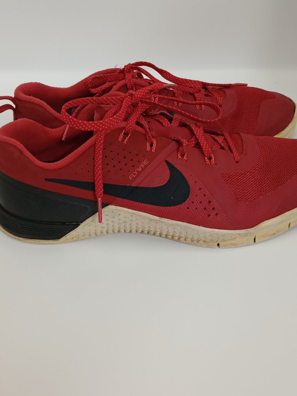 Nike Metcon 1 Gym Red Flywire Cross Training Shoes Men's 11.5 704688-616 CrossFi